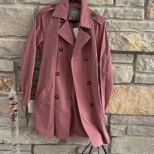 Chic Dusty Rose Trench Coat